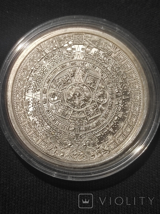 Календарь Майя раунд 1oz 999, фото №2