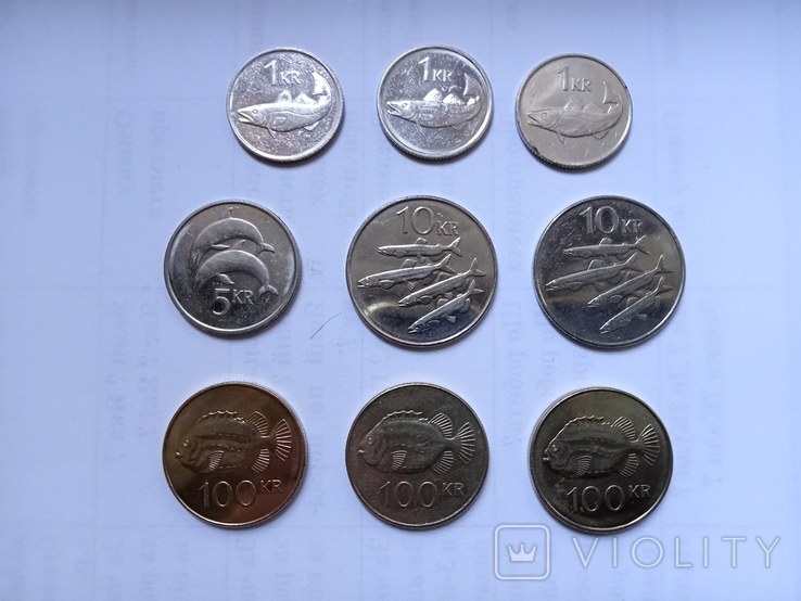 Монети Ісландії, різні., фото №2