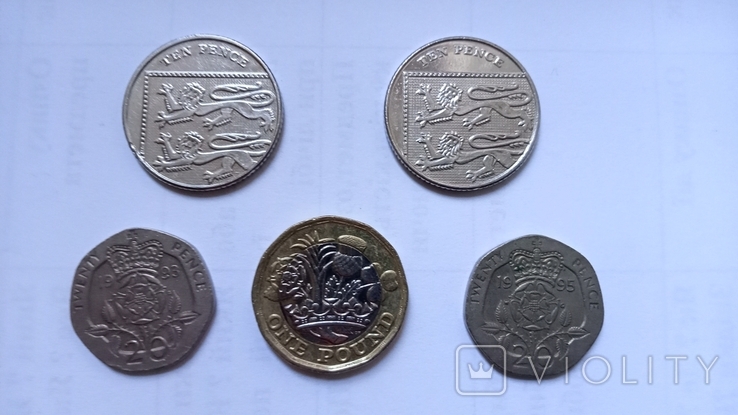 Монети Великобританії, 5 шт., фото №3