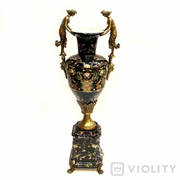 Ваза - Кубок с женскими фигурами. 60 см. Новая. Франция., фото №2