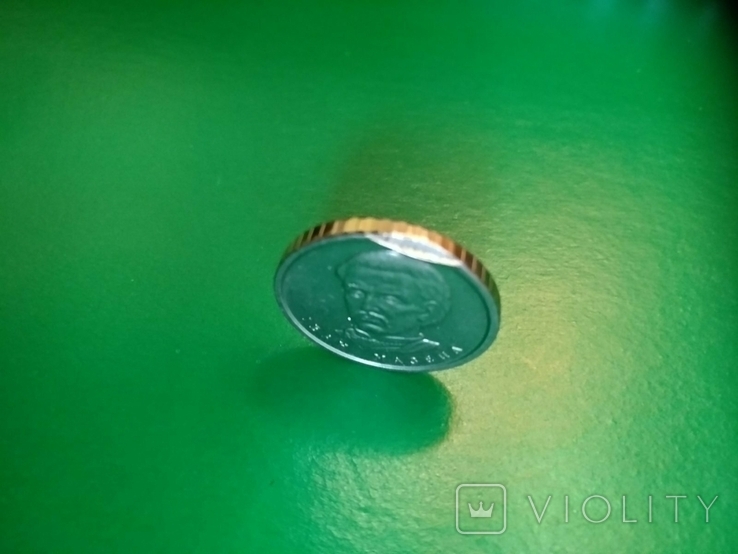Монета 10 гривен 2020 года, разлом реверса., фото №8