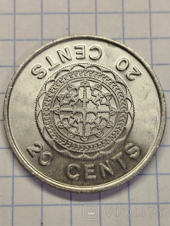 20 центов 1977 Соломоновы Острова, фото №2