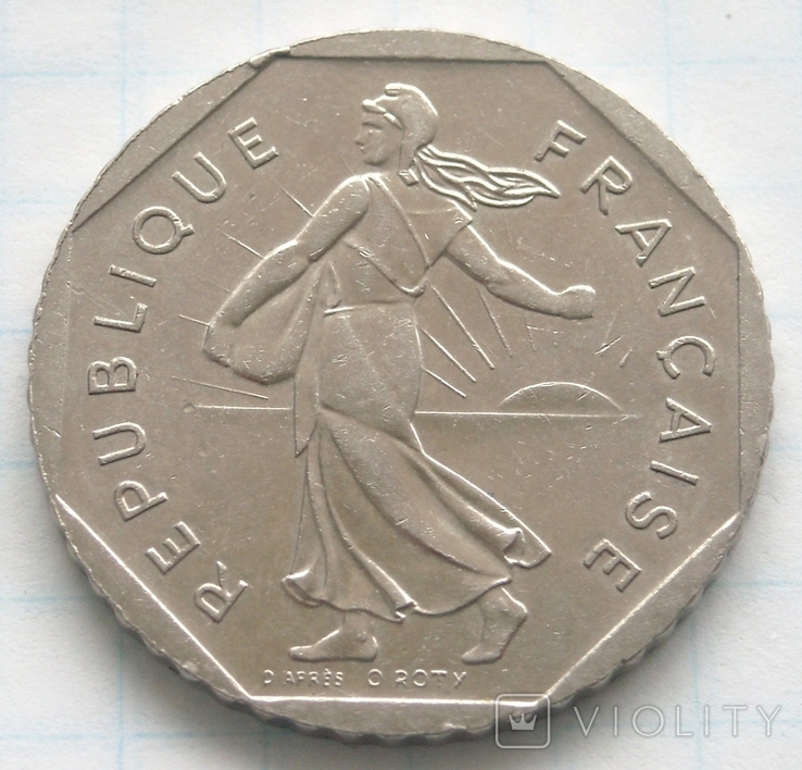 2 франка, Франція, 2000р., фото №2