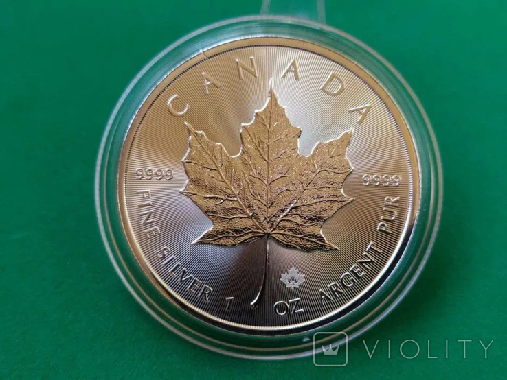 Канадский Кленовый Лист 2024. 5 Долларов. Серебро 999 (2), фото №7