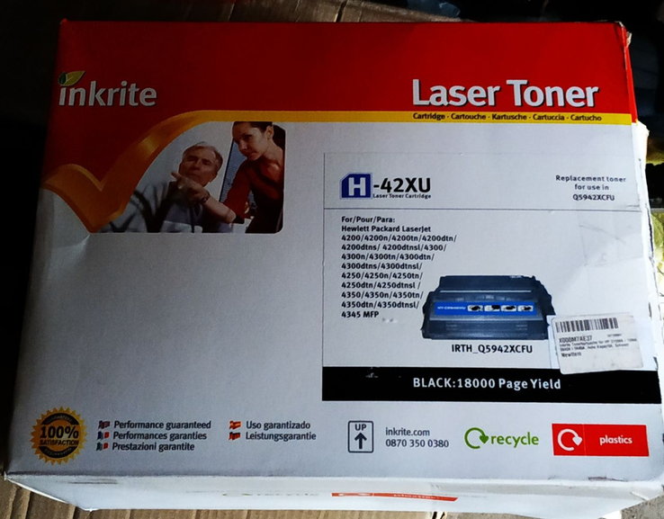  Лазерный тонер-картридж Inkrite H-42XU, фото №2