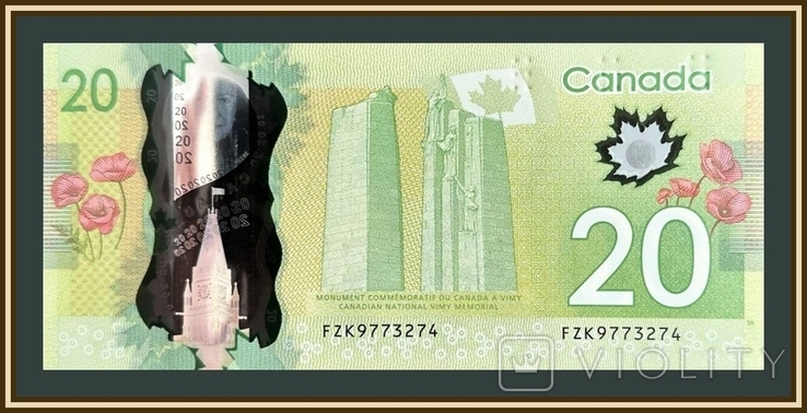 Канада 20 долларов 2014 P-108 (108b), фото №3