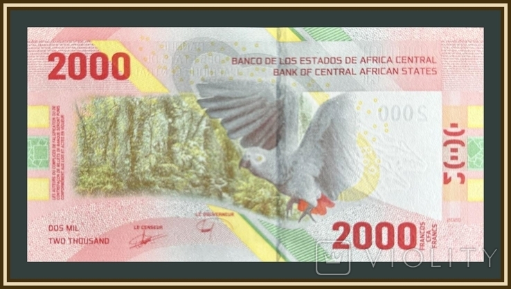 Центральная Африка 2000 франков 2020 (2022) P-702, фото №3