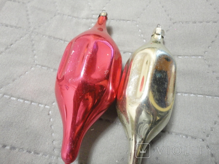 2 ёлочные игрушки периода СССР "Сосулька", фото №11