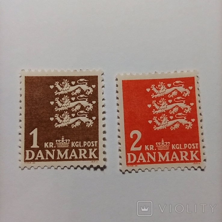 Данія 1945-1946 рр. Витончений монетний двір раннього випуску на петлях