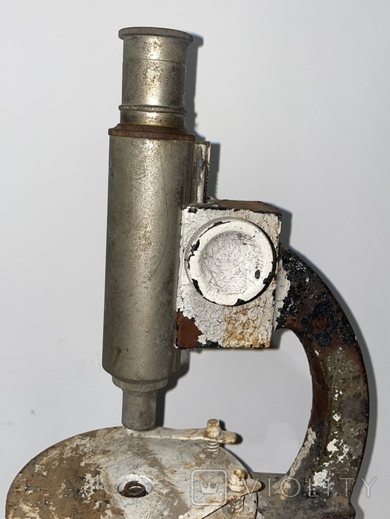 Старый , тяжелый микроскоп, фото №3