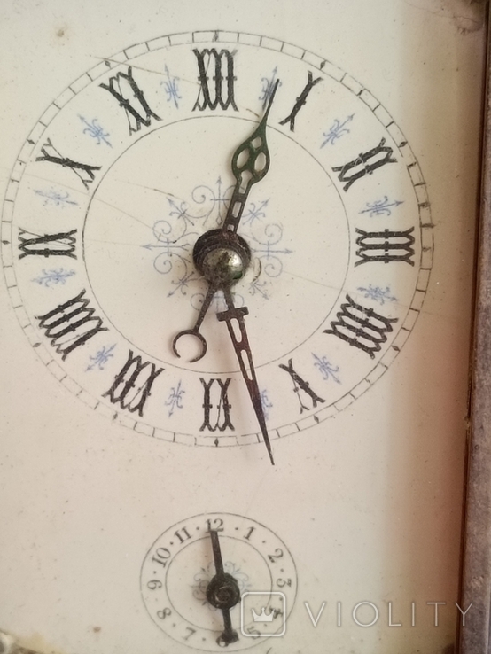 Каретные часы с будильником с футляром., фото №13