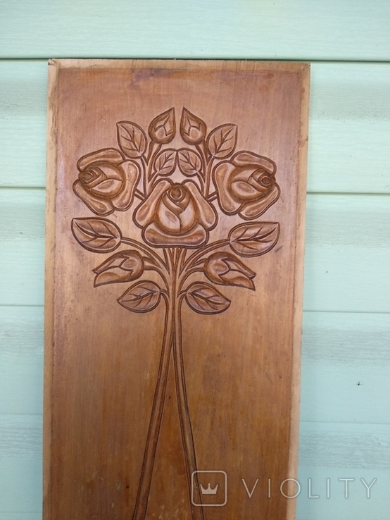 Декор роза от деревянного шкафа, фото №3