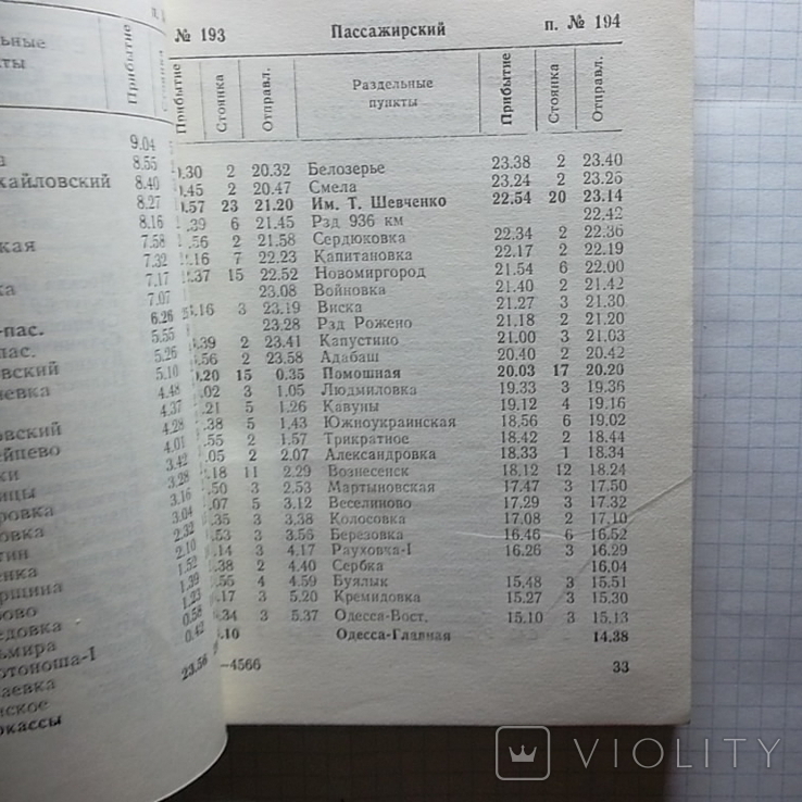 Краткое расписание движения пассажирских и пригородных поездов по ст. Одесса-Главная с 29, фото №5