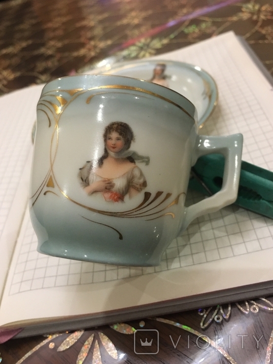 Чашка с блюдцем Кузнецова, фото №3
