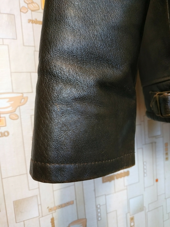 Куртка чоловіча шкіряна на овчині модель натівської В-3 LEATHER p-p S, фото №6