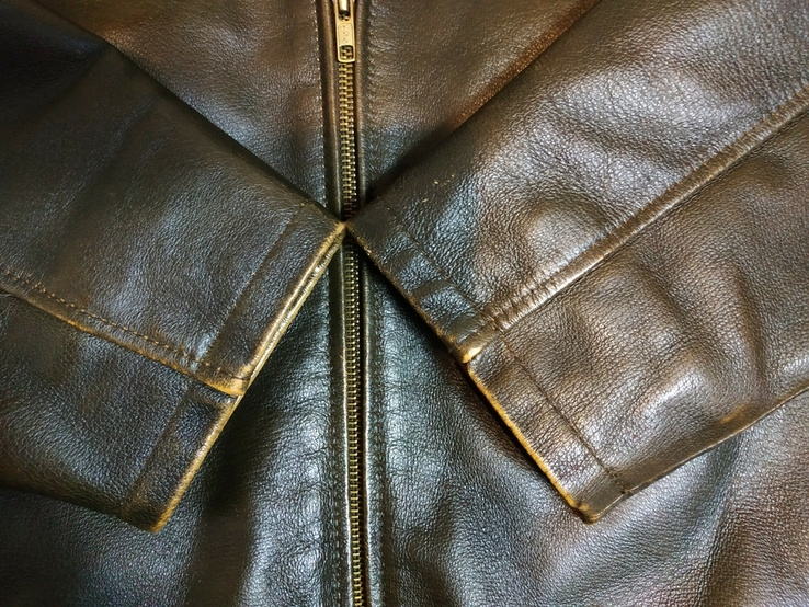 Куртка чоловіча шкіряна на овчині модель натівської В-3 LEATHER p-p S, фото №8