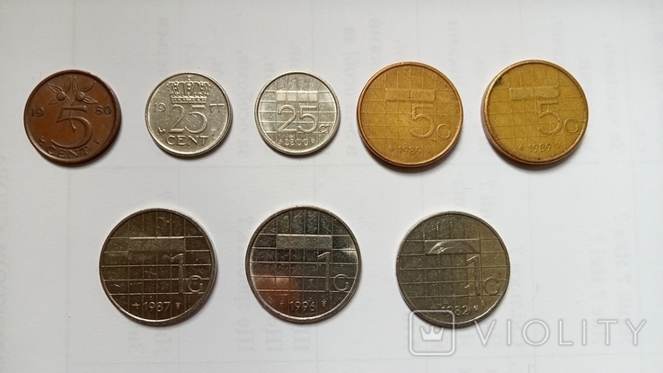 Монети Нідерландів різні., фото №3