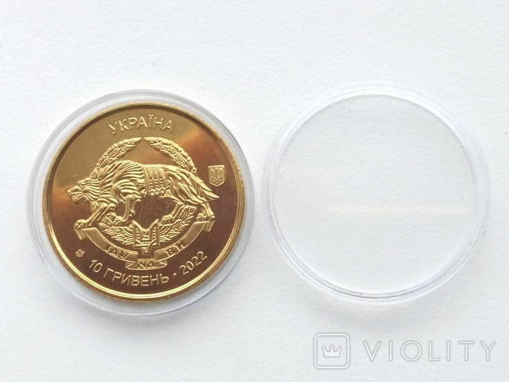 Пам`ятна монета 10 гривень ССО ЗСУ Позолота 999 проба, фото №4
