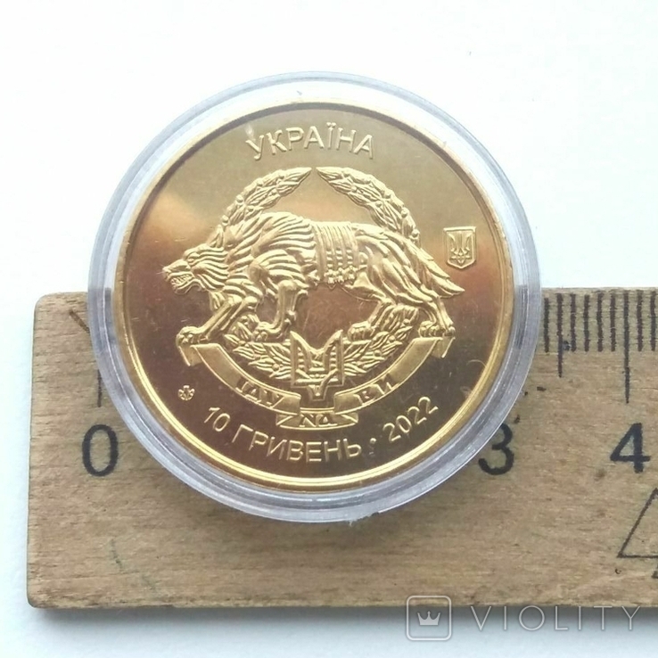 Пам`ятна монета 10 гривень ССО ЗСУ Позолота 999 проба, фото №6