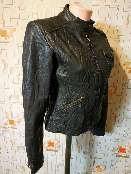 Мотокуртка жіноча. Куртка шкіряна MORGAN p-p прибл. S-XS, фото №3