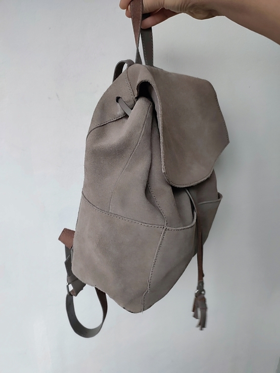 Шкіряний рюкзак з натуральної замші бренду Mint &amp; Berry, numer zdjęcia 6