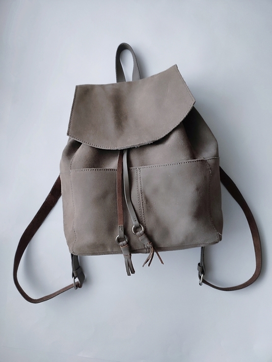 Шкіряний рюкзак з натуральної замші бренду Mint &amp; Berry, фото №7