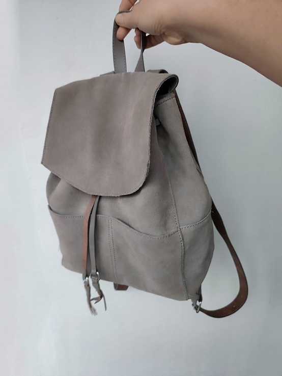 Шкіряний рюкзак з натуральної замші бренду Mint &amp; Berry, photo number 10