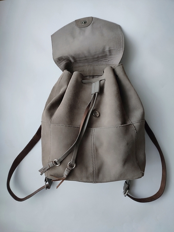Шкіряний рюкзак з натуральної замші бренду Mint &amp; Berry, фото №11