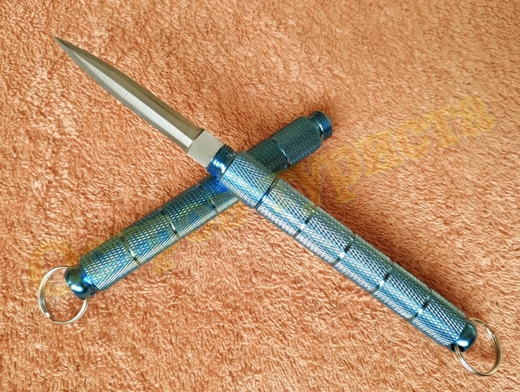 Нож резьбовой обоюдоострый складной Blue 33, фото №2