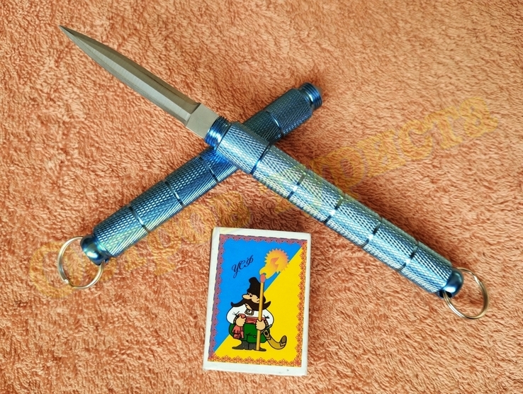 Нож резьбовой обоюдоострый складной Blue 33, numer zdjęcia 3