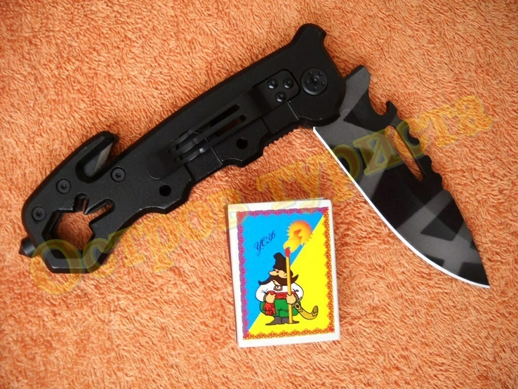Складной тактический нож Superfire стеклобой стропорез чехол 22,5 см, photo number 6