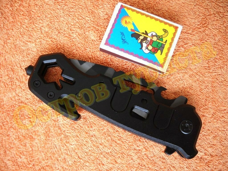 Складной тактический нож Superfire стеклобой стропорез чехол 22,5 см, фото №8