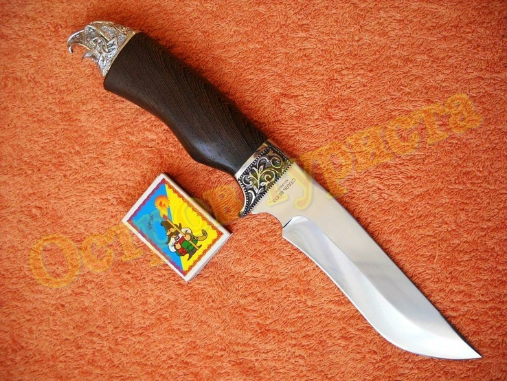 Охотничий тактический нож Сокол армейский сталь 65*13 с чехлом, фото №6