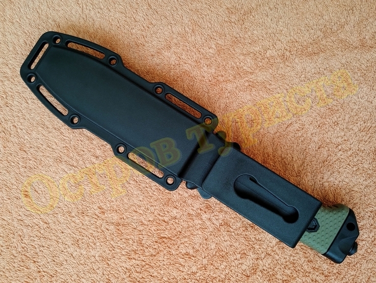 Нож тактический ЗСУ 4058B Хаки 27 см компас огниво точилка стеклобой, фото №10