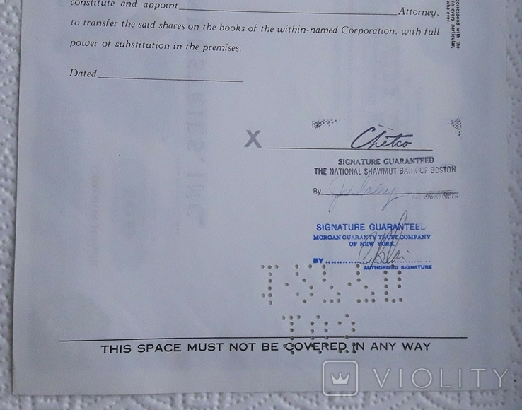 Сертифікат мережі дисконтних магазинів США 1969 року на 100 акцій, фото №8