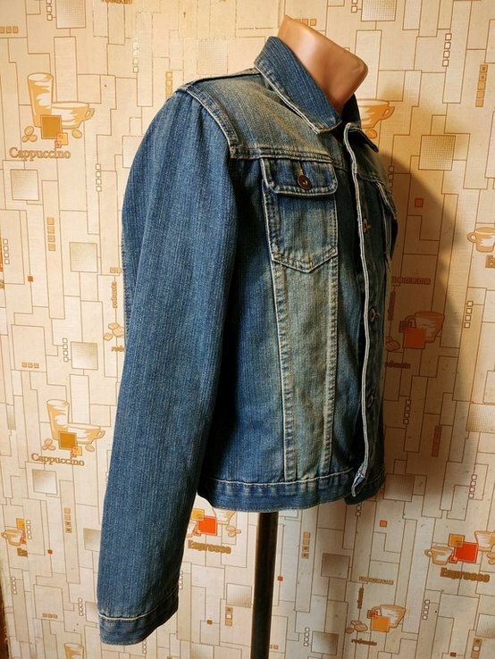 Куртка джинсова чоловіча JEANS коттон на зріст 170 см, фото №3