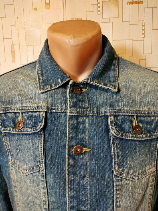 Куртка джинсова чоловіча JEANS коттон на зріст 170 см, фото №4