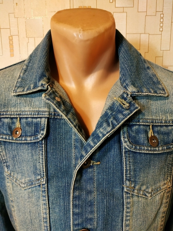 Куртка джинсова чоловіча JEANS коттон на зріст 170 см, фото №5