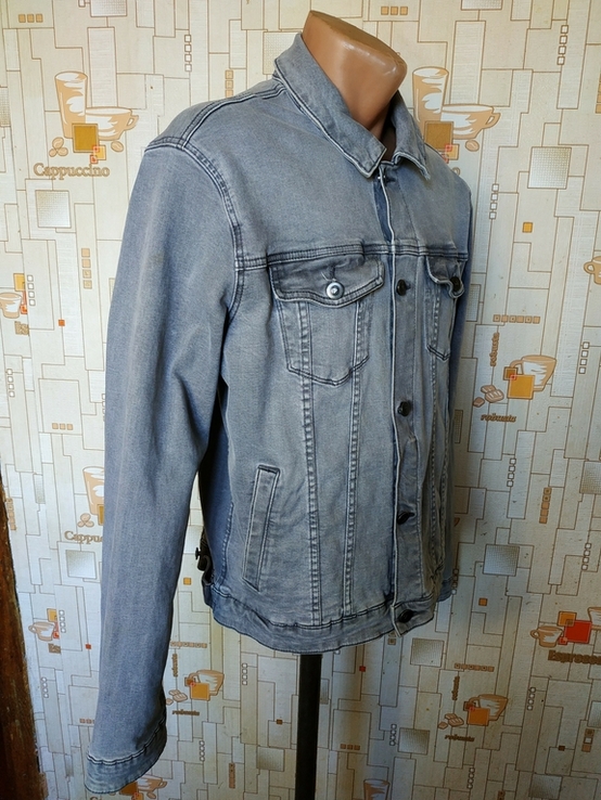 Куртка джинсова чоловіча стрейчева ASOS p-p L, фото №3