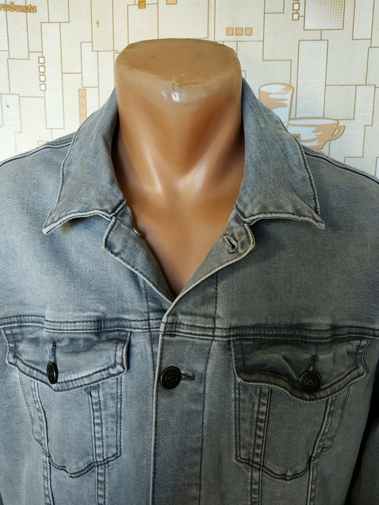 Куртка джинсова чоловіча стрейчева ASOS p-p L, фото №5