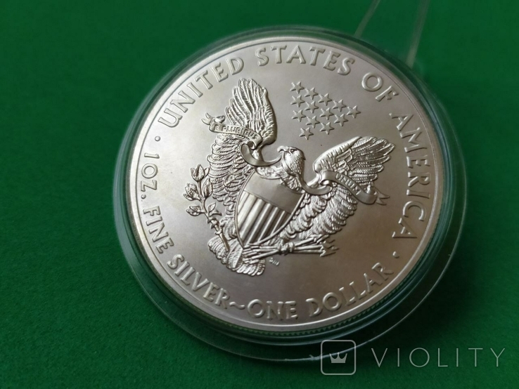 Шагающая Свобода 2012. 1 Доллар США. Серебро 999 (2), фото №7