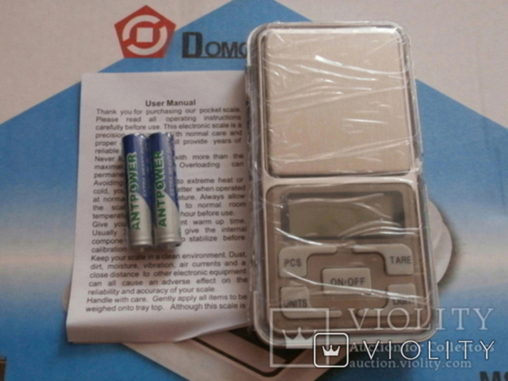 Ювелирные карманные весы Pocket Scale MH-500 0,1-500г с батерейками, photo number 2
