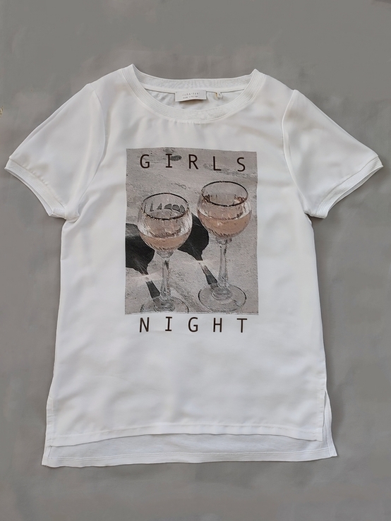 Люксова білосніжна футболка Rich&amp;Royal з принтом "Girls Night"., фото №10