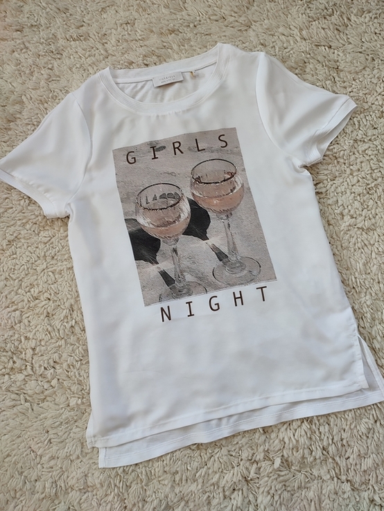 Люксова білосніжна футболка Rich&amp;Royal з принтом "Girls Night"., фото №11