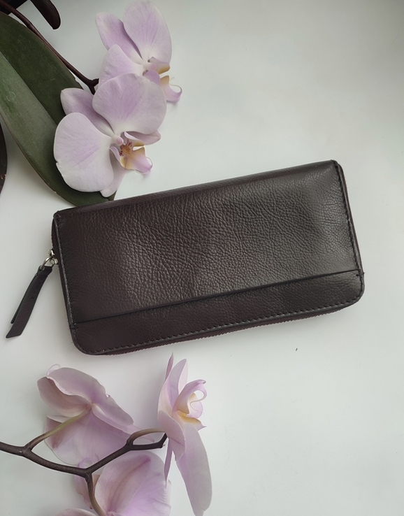 Оригінальний шкіряний гаманець портмоне клатч Clarks, фото №2
