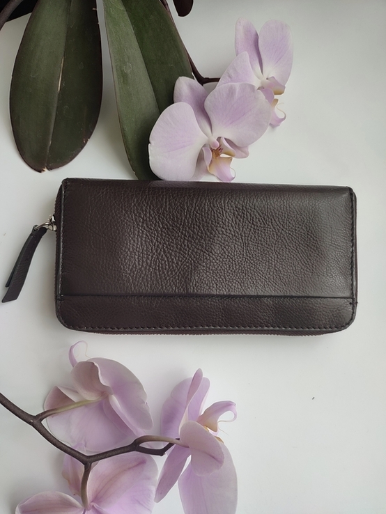 Оригінальний шкіряний гаманець портмоне клатч Clarks, photo number 6
