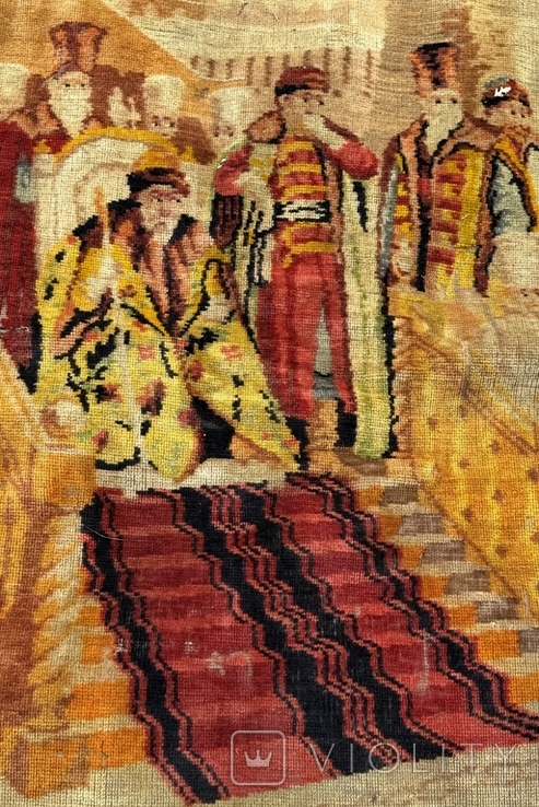 Ковер шерсть царь бояре в реставрацию, фото №3