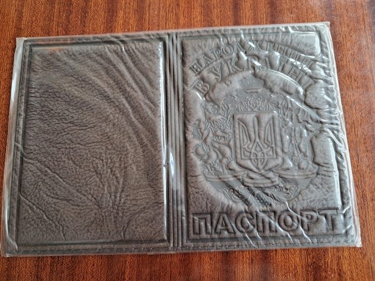 Шкіряна нова обкладинка під паспорт., фото №3