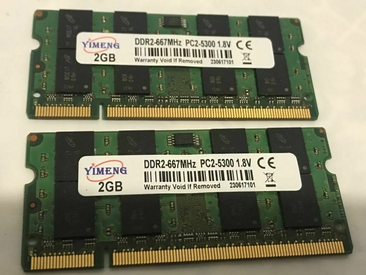 Планки памяти DDR2 (2 GB) 667 мгц ( PC-2 5300)
