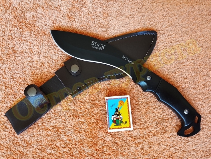 Нож мачете охотничий кукри Buck 95 деревянная рукоять с чехлом, фото №3
